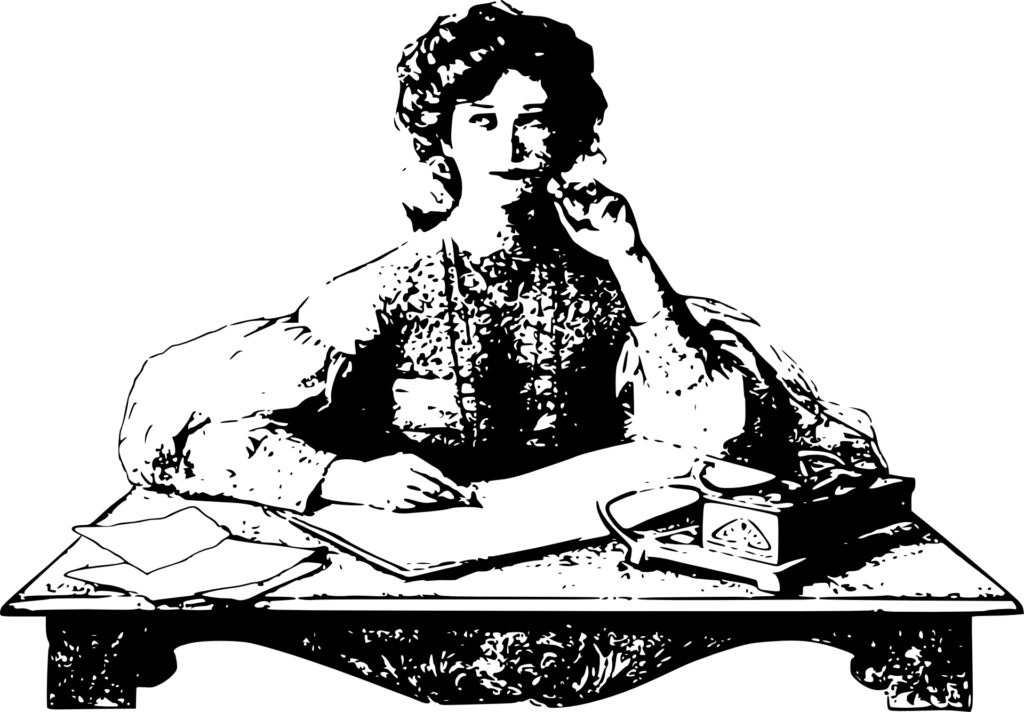 femme qui écrit